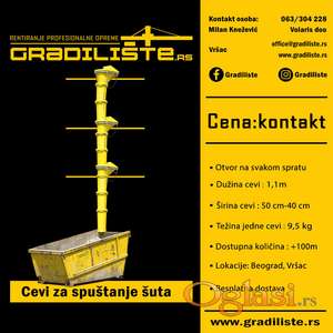 Cevi za spustanje suta -levak za sut - izdavanje